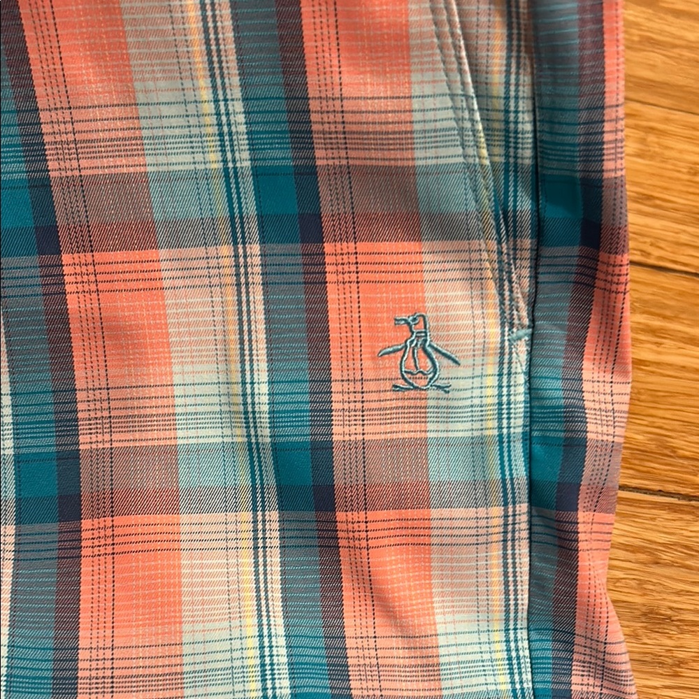 Original Penguin Eclectic Grandpa Preppy Plaid Performance Golf Shorts NWOT 30